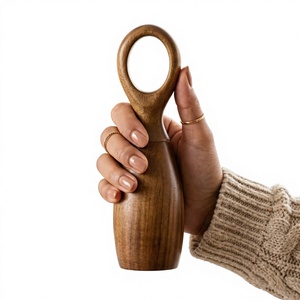 Juego de Molinillos de Sal y Pimienta Ecológicos de Madera de Acacia con Mecanismo Giratorio, Recargables Manualmente, Base de Madera, Capacidad de 120 ml - Product Image 3