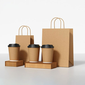 Custom Food Grade Kraft Paper Bags Recycled Kraft Paper Bags with Custom Logo Printing - Product Image 1
