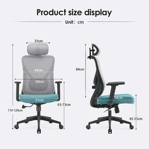 Chaise de bureau de direction moderne de luxe, chaise d'ordinateur pour PDG avec cadre en aluminium et dossier en maille, réglable en hauteur, vente en gros Kepo Space - Product Image 6