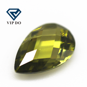 5A grado 3*5-10*14mm multi colore a forma di pera doppia scacchiera tagliata cubic zirconia pietre preziose sintetiche pera grid cut CZ stones - Product Image 5