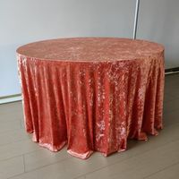 120 ''nappes de banquet nappe ronde en velours écrasé rouge résistant aux plis pour la table à manger fête de mariage