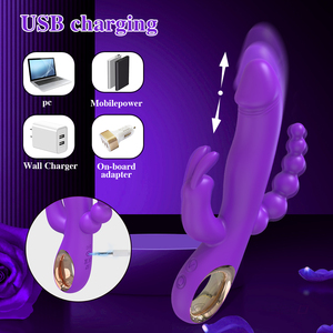 الأكثر مبيعًا G-spot الشرج الثلاثي تحفيز 10 وظيفة قابلة لإعادة الشحن تحفيز البظر مثير أرنب هزاز دسار - Product Image 3