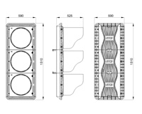 Feux de signalisation directionnels de 400 mm pour voie de circulation de véhicules