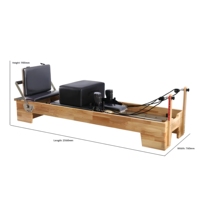 Équipement d'exercice Pilates cinq pièces : Chaise Wunda, Barrel, Correcteur, Cadillac, Reformer Core - Bois de pin, usage intérieur