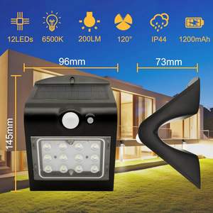 Luci Solari da Giardino Antela LED con Sensore di Movimento, Illuminazione a 120 Gradi, Resistenti all'Acqua, Facile Installazione, Alta Luminosità - Product Image 2