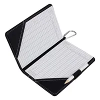 Porte-cartes de pointage de golf avec logo personnalisé personnalisé Carte de pointage en cuir avec crochet Fournitures pour marqueurs de balles