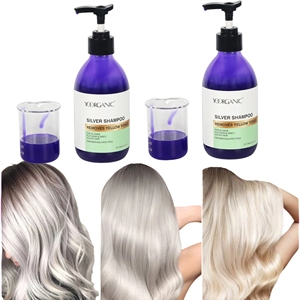 Logo personnalisé Shampooing professionnel en argent de haute qualité pour les <span class=keywords><strong>cheveux</strong></span> <span class=keywords><strong>blancs</strong></span>/gris/sans shampooing jaune - Product Image 1