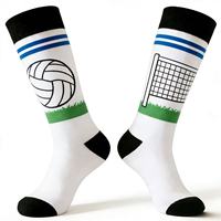 Chaussettes de basketball athlétiques pour hommes en coton ODM, mode décontractée, montantes, à motif géométrique jacquard, anti-frottement, respirantes et antidérapantes