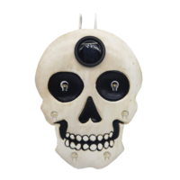 Lampe murale solaire étanche en forme de crâne d'Halloween pour extérieur, idéale pour la décoration de jardin et de cour