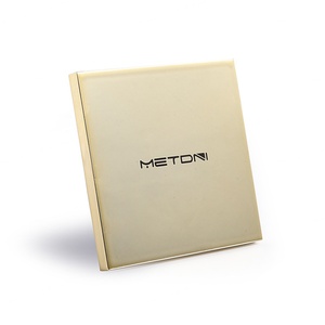 High End Gold Color Square Shape Blank Own Brand Unique Plastic Makeup Pocket <b>Mirror</b> - Product Image 2