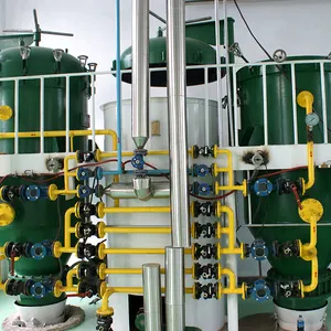 Máquina de refinación y desodorización de aceite de girasol para cocinar, planta de procesamiento de aceite de maní, 20 toneladas