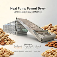 Warmtepomp pinda-droger, grondnootdroogmachine, continue banddroger voor pinda-kernen, amandel- en cashew-dehydratatie-apparatuur