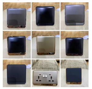 EU Anh chuyển đổi <span class=keywords><strong>push</strong></span> <span class=keywords><strong>button</strong></span> tường điện max hiện tại 10A Max 110V ABS PC - Product Image 6