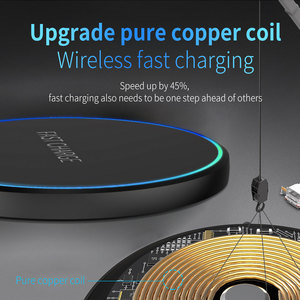 <span class=keywords><strong>Cargador</strong></span> Inalámbrico Rápido de 15W con Logotipo Personalizado, Luz LED Circular, Adaptador Redondo, Portátil de Escritorio y Viaje para Teléfonos Móviles Inteligentes Tipo-C - Product Image 3