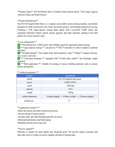 Malaxeur à ciment mobile pratique pour les petits projets de rénovation, capacité de mélange et de stockage de 130 L - Product Image 3