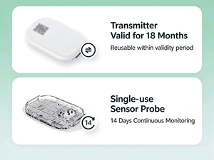 No Finger Prick CGM Continuous Glucose Monitoring Sensor 14 Days Wearable Blood Glucose Monitor for <strong>Diabetes</strong> - Product Image 4