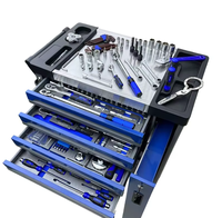 Ensemble de 424 outils de réparation automobile en acier au carbone, avec chariot à tiroirs mobile et coffret de rangement robuste pour mécaniciens