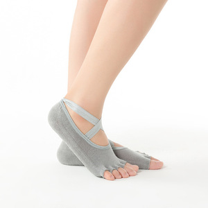 Logo personnalisé Cross Band Dance Barre Ballet Chaussettes Femmes Antidérapant Gym Grip Pilates Yoga Chaussettes - Product Image 2