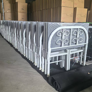 HY the New Stylish and Simple <strong>Bed</strong> with Mass Wholesale Metal Folding <strong>Single</strong> Double <strong>Bed</strong> <strong>Saves</strong> <strong>Space</strong> for Adult <strong>Beds</strong> - Product Image 5