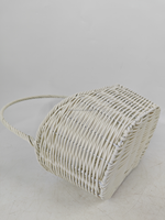 Panier en rotin PE fabriqué en usine, 29x20xH37cm, avec poignée, en forme de bateau, pour rangement et panier cadeau de fêtes, taille unique