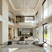 Casa Prefabricada de Diseño Personalizado de Alta Calidad, Estructura de Acero de 2 Pisos, Villa de Lujo para Residencia Privada