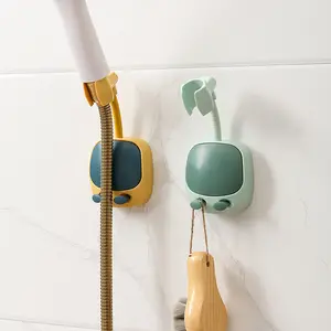 Support de pommeau de douche sans poinçon avec 2 crochets Support de pommeau de douche universel réglable