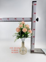 Magnifique bouquet de fleurs artificielles en mini-roses à 11 têtes, à volants, aux couleurs d'automne, haute simulation, pour la maison, Noël, Halloween