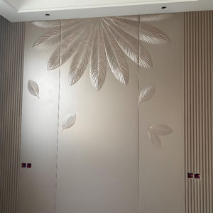 ألواح حائط منحوتة من الجلد ثلاثي الأبعاد حديثة عالية الجودة مقاومة للماء لتزيين الفنادق والمنزل خلفية أنيقة للتصميم الداخلي - Product Image 3