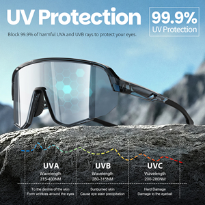 2026 New UV400 Mountain Hiking Sport Cricket Bicycle Cycling Sunglasses Oversize TR90 <b>Grey</b> <b>Frame</b> Gafas De Sol Deportivas - Product Image 4