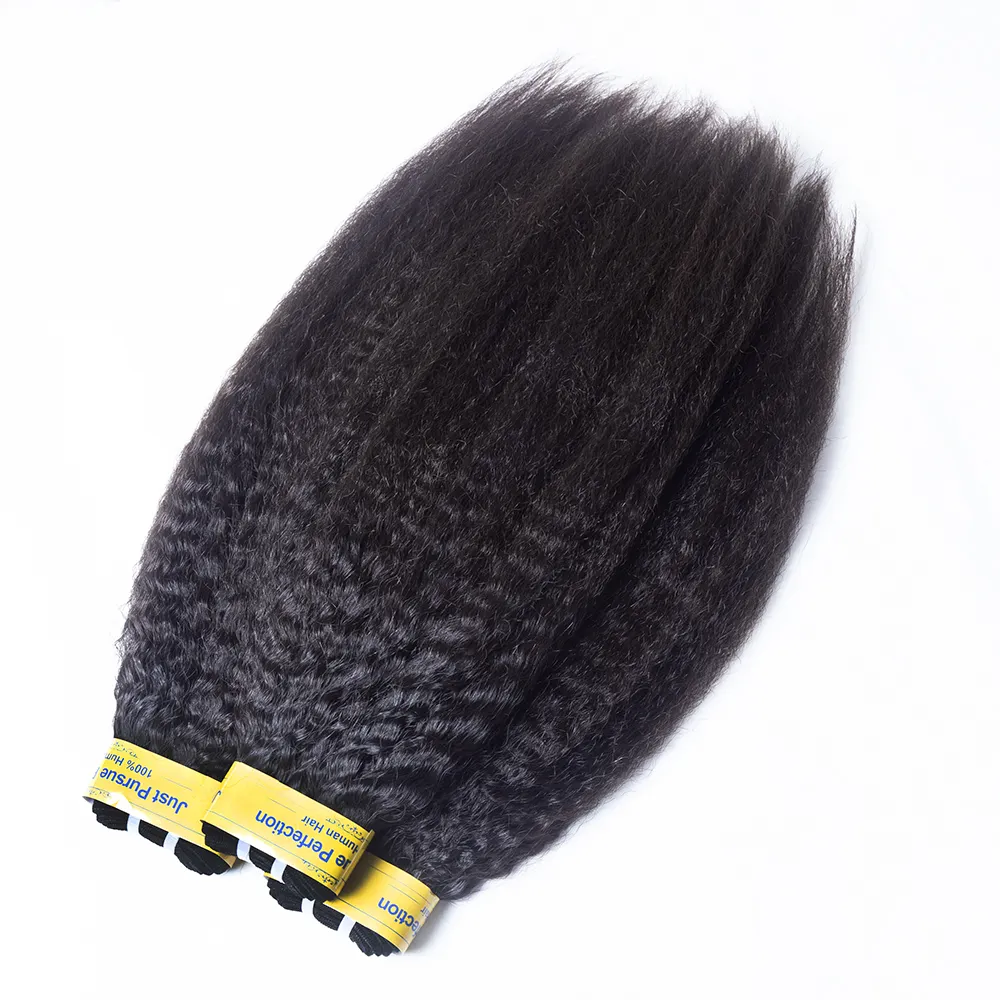 The Most Popular Human Hair Extension Kinky Straight Virgin Human Hair Bundles Free Part Virgin Hair For Black Women Vendors