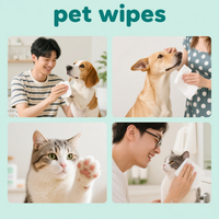 80pcs lingettes humides jetables pour chien bio écologique Spunlace tissu non tissé doux et papier matériel chat nettoyage lingettes humides