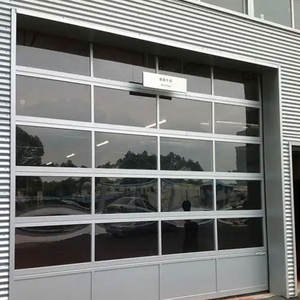 <span class=keywords><strong>Porte</strong></span> <span class=keywords><strong>de</strong></span> <span class=keywords><strong>garage</strong></span> en verre et aluminium pleine vue au design moderne pour villas Matériau en alliage <span class=keywords><strong>de</strong></span> surface fini imperméable - Product Image 4