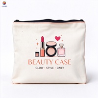 Pochette cosmétique en toile avec citation amusante, sac de maquillage à fermeture éclair, trousse de toilette de voyage, impression personnalisée, vente en gros