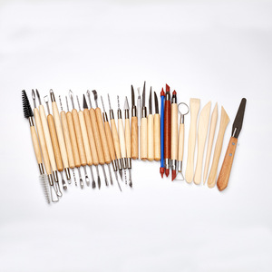 30pcs Polymer Clay Modeling Tools Pottery Sculpting Ceramic Tools <b>Chisel</b> With <b>Roll</b> up Canvas Bag - Product Image 5