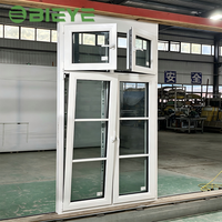 Fenêtre en bois recouvert d'aluminium 86 à haute étanchéité, cadre composite fiable pour applications de construction de résidences côtières