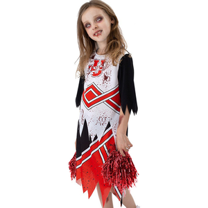 Disfraz de Halloween de <span class=keywords><strong>Animadora</strong></span> Zombi para Niñas, Inspirado en Películas de Terror, Traje de Fiesta con Manchas de Sangre - Product Image 4