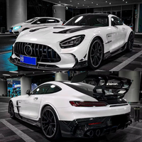Kit carrosserie FRP semi-carbone style BS pour Mercedes Benz AMG GT GTS 2015-2018, pare-chocs avant et arrière, spoilers, kit carrosserie large