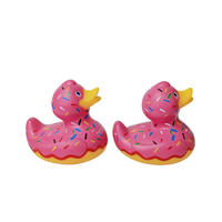 Jouets de bain pour bébé en caoutchouc personnalisés avec des motifs imprimés en forme de canard, jouets de bain pour enfants