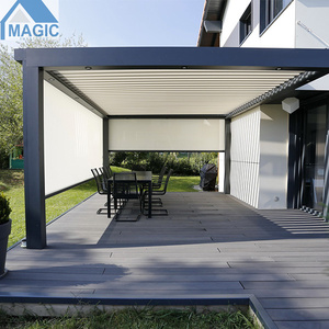 Pergola en aluminium réglable de Chine avec structure thermolaquée, pavillon mural pour terrasse avec lamellendach - Product Image 1