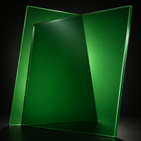 Verre feuilleté trempé teinté vert français 4mm 6mm 8mm 10mm certifié CE pour mur-rideau, fenêtre, cloison, façade, taille personnalisée