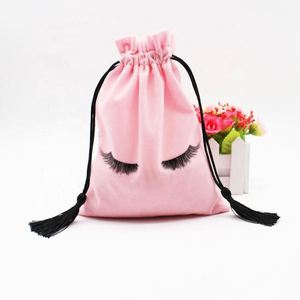 Sac en flanelle de velours recyclable personnalisé pour parfums, perruques, cadeaux, emballage, petites pochettes à cordon en daim pour bijoux - Product Image 4