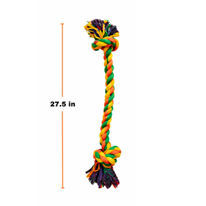 Jouet à mâcher pour chien en corde de coton multi-nœuds, corde à tirer tressée, jouet interactif durable pour la dentition des chiens de taille moyenne et grande, jouet à mâcher pour animaux de compagnie - Product Image 2