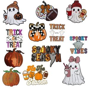 NOUVEAU Patch Décoratif Grande Taille 28cm Thème Halloween Citrouille Fantôme pour Vêtements et Sacs (Décoration Trick or Treat) - Product Image 2