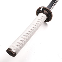 Espada Katana Japonesa Tradicional Hecha a Mano de 102 cm, Funcional, Real, Doble, Blanca, Decorativa, para Exhibición, Fabricante de China