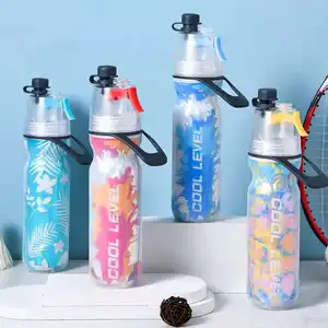 Plastic Material 600ml Water Bottle For Drinking And Misting