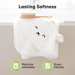 Toalla con Capucha para Bebé, Viscosa <span class=keywords><strong>Derivada</strong></span> de Bambú, Recién Nacido, Niño Pequeño, Extra Absorbente, Suave, Niños y Niñas, Diseño de Cordero, Baño - Product Image 6