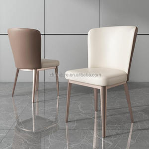 Modern Luxury Eco-Friendly Durable Two-Tone Faux Leather Adjustable Extendable Dining Room Accent <b>Chairs</b> Comfortable <b>Padded</b> - Product Image 3