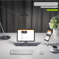 Support de téléphone portable et tablette pliable et réglable en aluminium Boneruy pour bureau