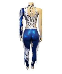 Custom Latin Dance Dress Sequins Sublimation Polyester Majorette Dance Uniforms Rhinestones Stage Dance Wear Tights Dancewear