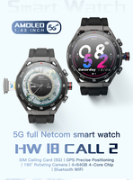 Jam Tangan Pintar 4G 1.43"466*466 Wifi Kamera Putar Panggilan Video SOS NFC GPS Playstore Google Translation HW18 Call 2 AMOLED Smart Watch